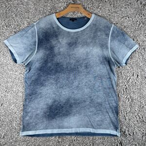 Patrick Assaraf T-Shirt Mens Large Short Sleeve Blue Cloudy Designer Pima Cotton